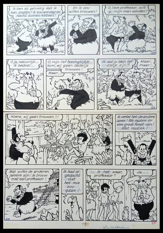 Jef Nys, Jommeke 62 : Luilekkerland - Planche originale