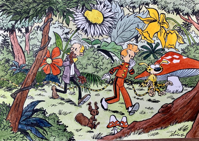 Spirou et Fantasio par Elric - Illustration originale