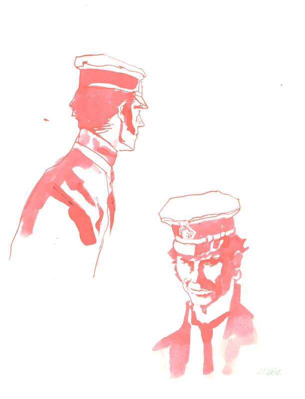 En vente - José Muñoz, Portraits de Corto Maltese - Illustration originale