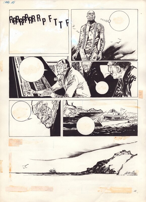 En vente - Alberto Breccia - dernière planche du dernier épisode de Agente Nadie - Planche originale