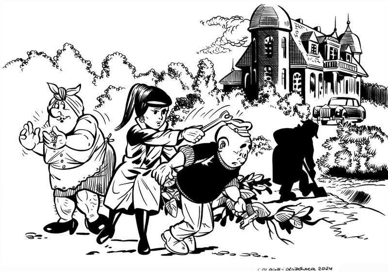 Wojtek Olszówka, Janusz Christa, Janusz Christa's postcards set 2 - Kaytek et Koko - Original Illustration