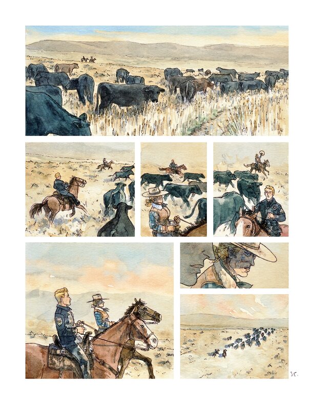En vente - Benoît Blary - Dirty Rose - Planche originale 58 - Planche originale
