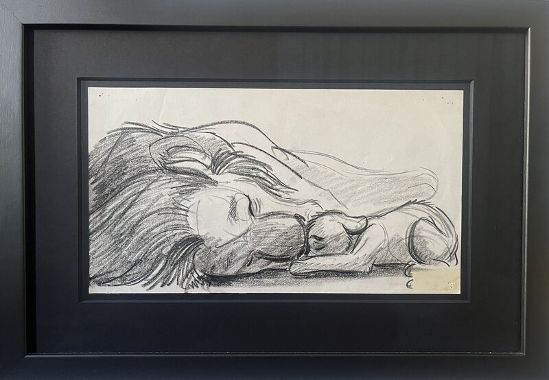 Brenda Chapman, Studios Disney, Walt Disney, Le Roi Lion (1994), dessin storyboard par Brenda Chapman - Œuvre originale