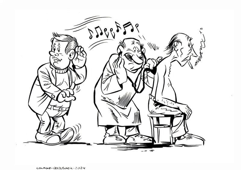 Wojtek Olszówka, Janusz Christa, Janusz Christa's postcards set - Types de fumeurs ;-) - Original Illustration