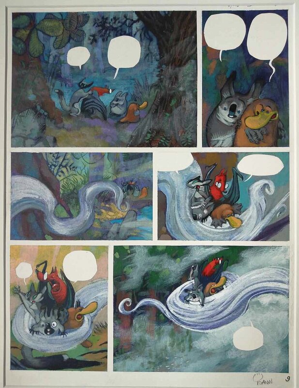 Yoann, Eric Omond, Toto l'ornithorynque et le maître des brumes - Planche originale
