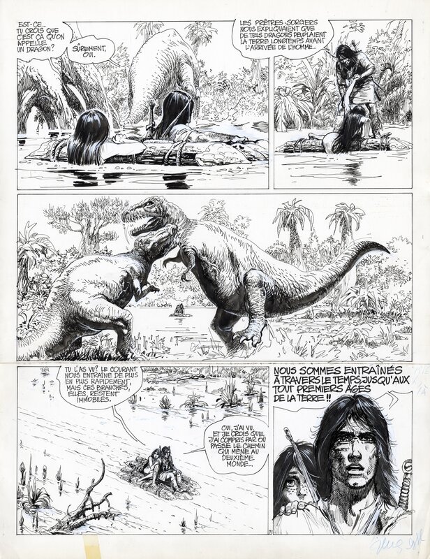 Grzegorz Rosinski, Thorgal: Au-delà des ombres planche 21. - Planche originale
