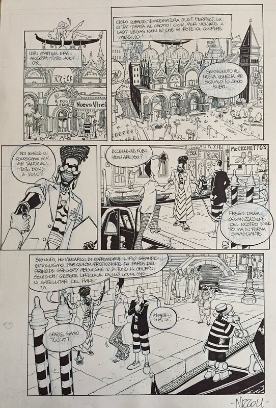 En vente - Nizzoli, Fondazione Babel, Wonderful World, Episode 4, planche n°2, 2024. - Planche originale