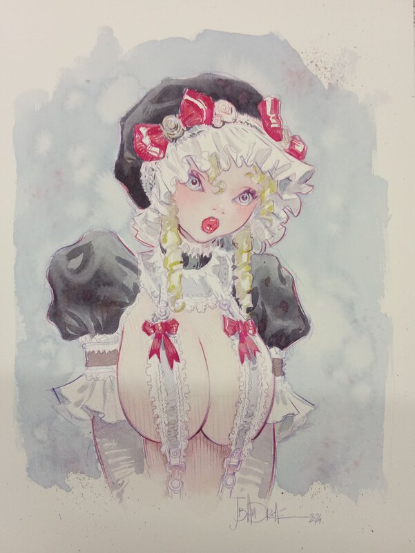 En vente - Jean-Baptiste Andréae, Lolita soubrette galerie Nicolas Sanchez - Illustration originale