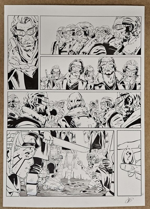 En vente - Dimitri Armand, Le Convoyeur - Tome 4 - Planche 48 - Planche originale En vente - Dimitri Armand, Le Convoyeur - Tome 4 - Planche 48 - Planche originale