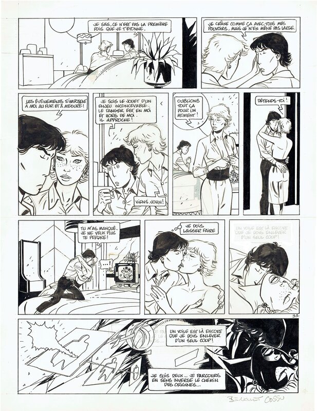 En vente - Philippe Berthet, Antonio Cossu, Erotisme - Marchand d'idées - T 4 p 31 - Planche originale