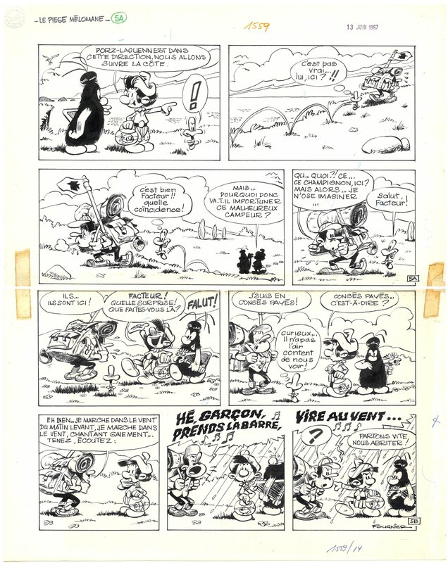 Jean-Claude Fournier, Bizu - Le piège mélomane - Planche originale