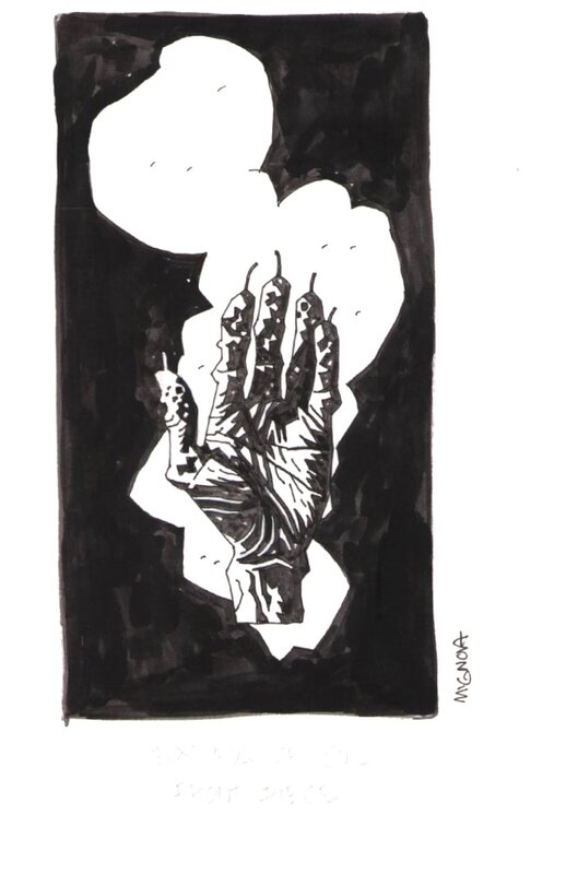 The Hand of Glory par Mike Mignola - Illustration originale