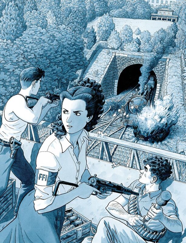 Dominique Bertail, Jean-David Morvan, Couverture du tome 3 - Résistante de Madeleine Riffaud - Les nouilles à la tomate - Couverture originale