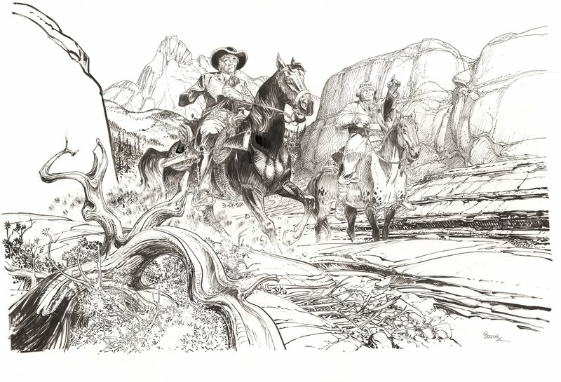 Boucq - Bouncer - Hécatombe - illustration très grand format - Planche originale