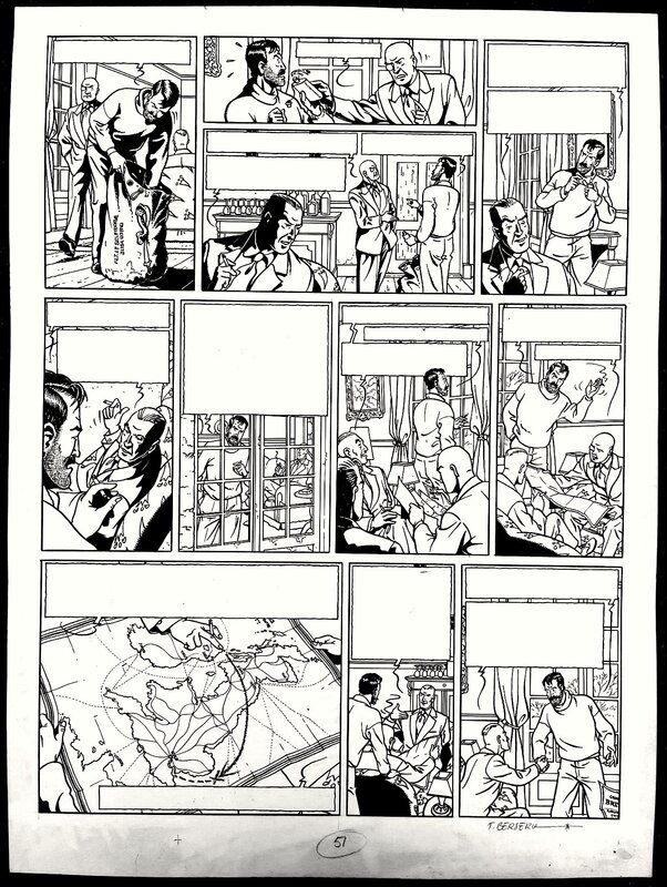 Teun Berserik, Blake & Mortimer - le dernier Espadon - planche 51 - Planche originale
