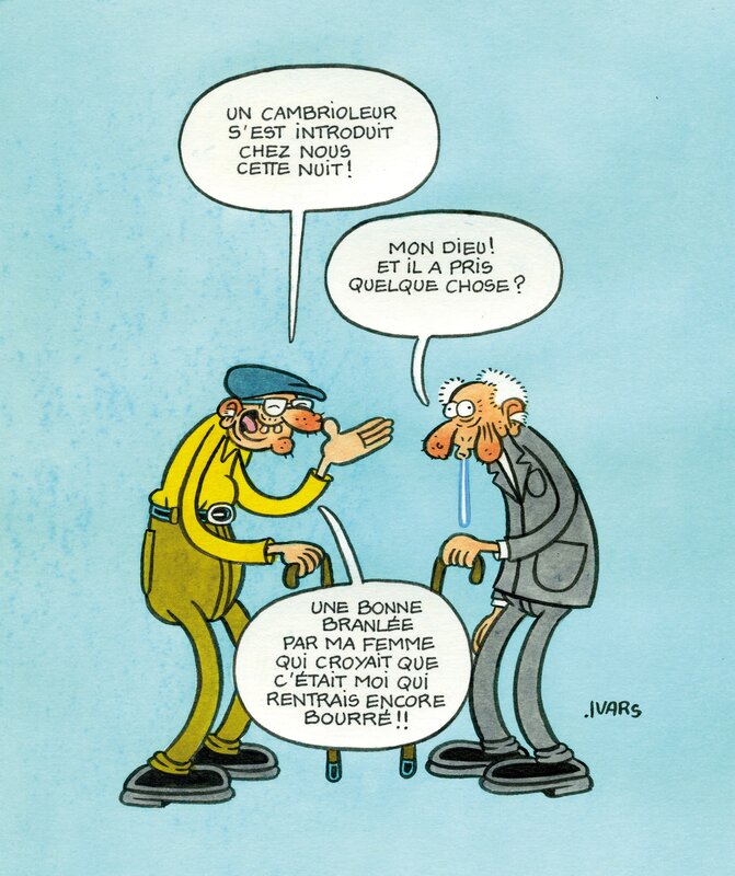 En vente - Le cambrioleur par Éric Ivars - Illustration originale