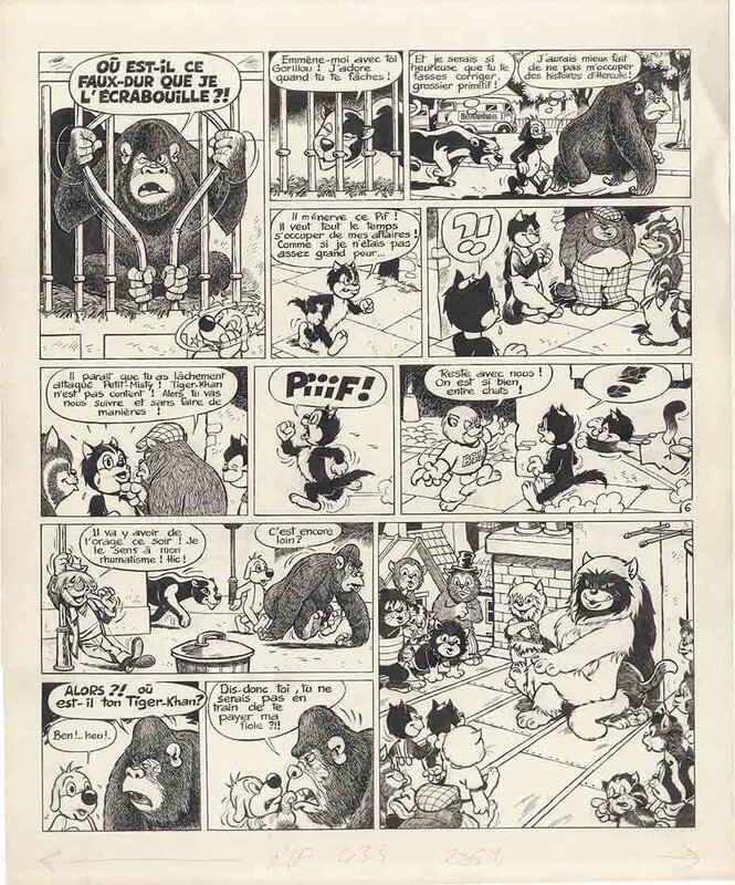 Michel Motti, José Cabrero Arnal, Motti, Pif, Tiger Khan, planche n°6, Pif Gadget#433, 1977. - Comic Strip