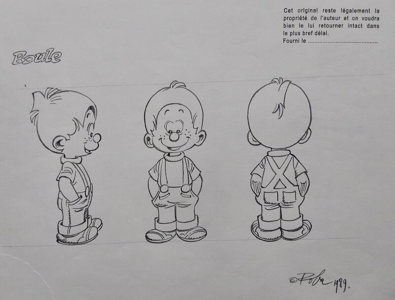 Boule et Bill par Jean Roba - Illustration originale