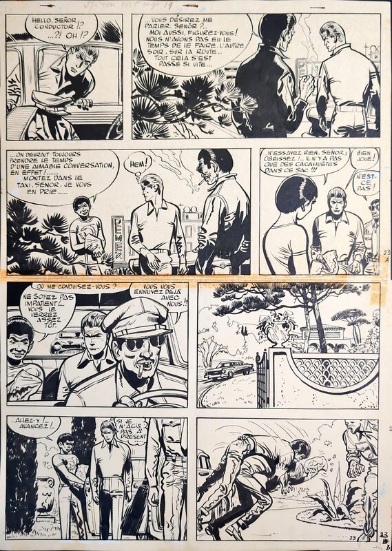 Jijé, Valhardi Tome 8 : L'affaire Barnes, page 23 - Planche originale