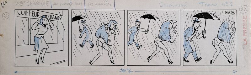 Mary, Mlle Cabriole protège mal ses arrières - Planche originale