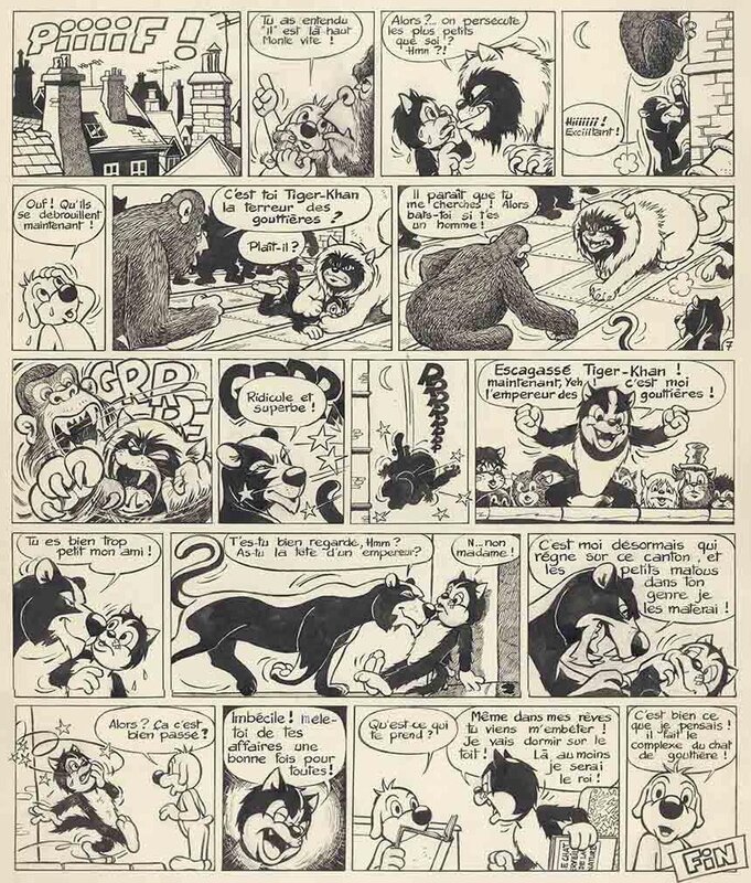 For sale - Michel Motti, José Cabrero Arnal, Motti, Pif, Tiger Khan, planche n°7, Pif Gadget#433, 1977. - Comic Strip
