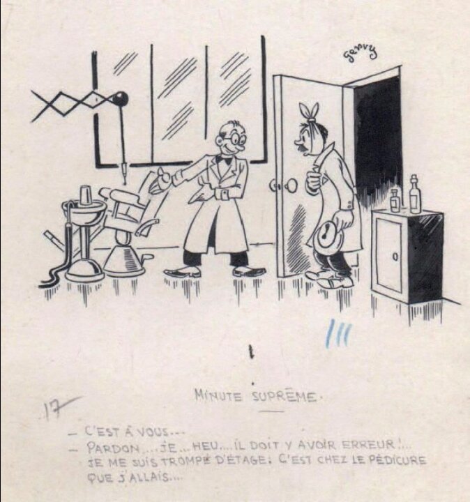 Gervy, Minute suprême (Dentiste) - Illustration originale