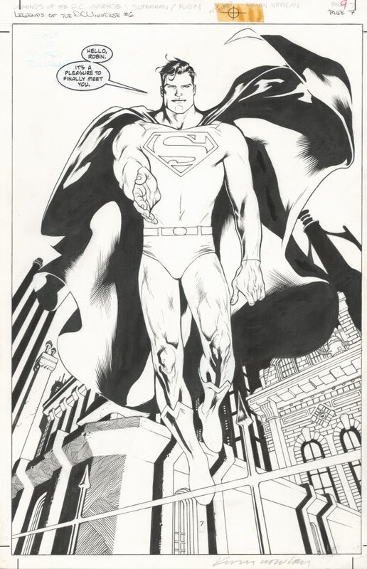 Kevin Nowlan, Dave Taylor, Nowlan: Legends of the DCU 6 page 7 - Planche originale
