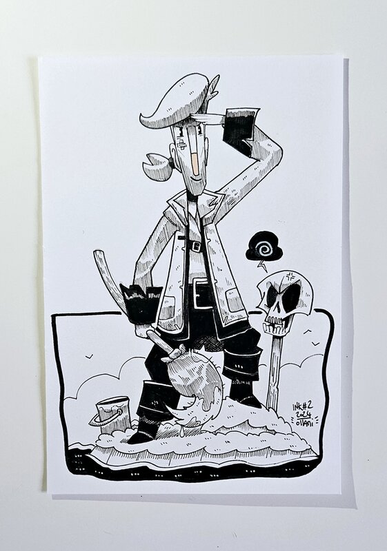 oTTami, Dessin original de l'Inktober 2024 : Guybrush Threepwood de Return to Monkey Island ! - Original Illustration