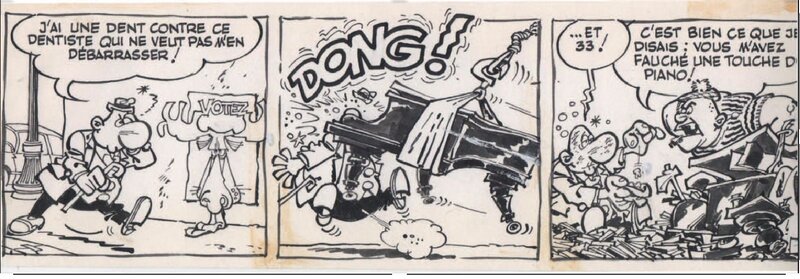 Michel Geg, Achille Talon (Dentiste) - Planche originale
