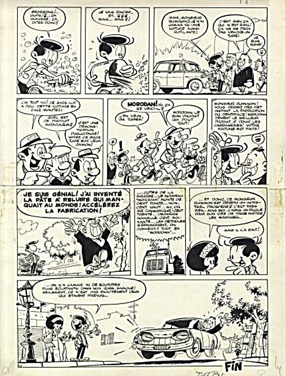 Michel Greg, Zou et le Morodan (Dentiste) - Planche originale