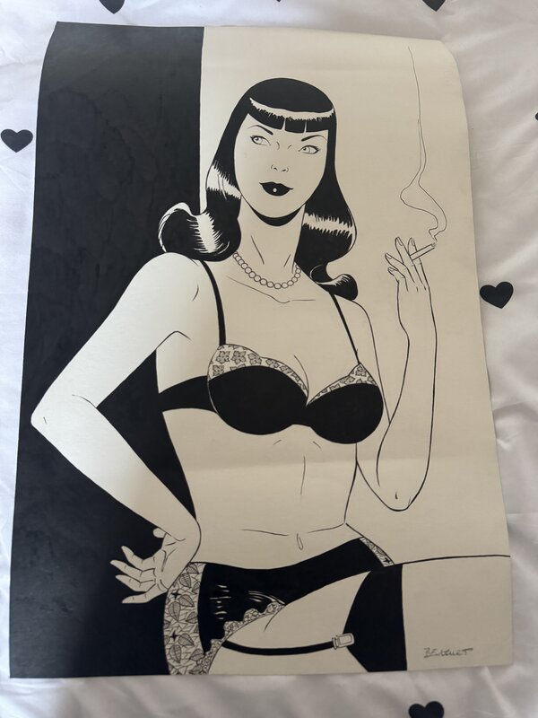 Berthet PIN UP BODY & SMOKE - Original Illustration