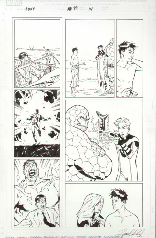 For sale - Leonard Kirk, Terry PALIOT, Fantastic FOUR # 29  p 14 - Comic Strip