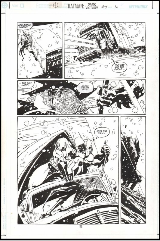 En vente - Tim Sale, Batman Dark Victory # 3  p12 - Planche originale