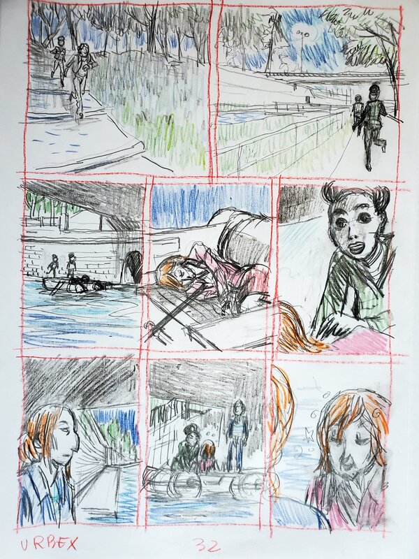 Serge Annequin, URBEX : PEP & DJOU, FOUINEUSES DE MEMOIRE T1 LA CAPTIVE - Original art