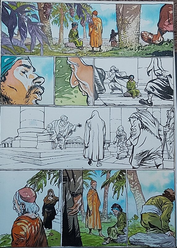 En vente - Jean-François Cellier, À propos de Yeschoua - Planche originale