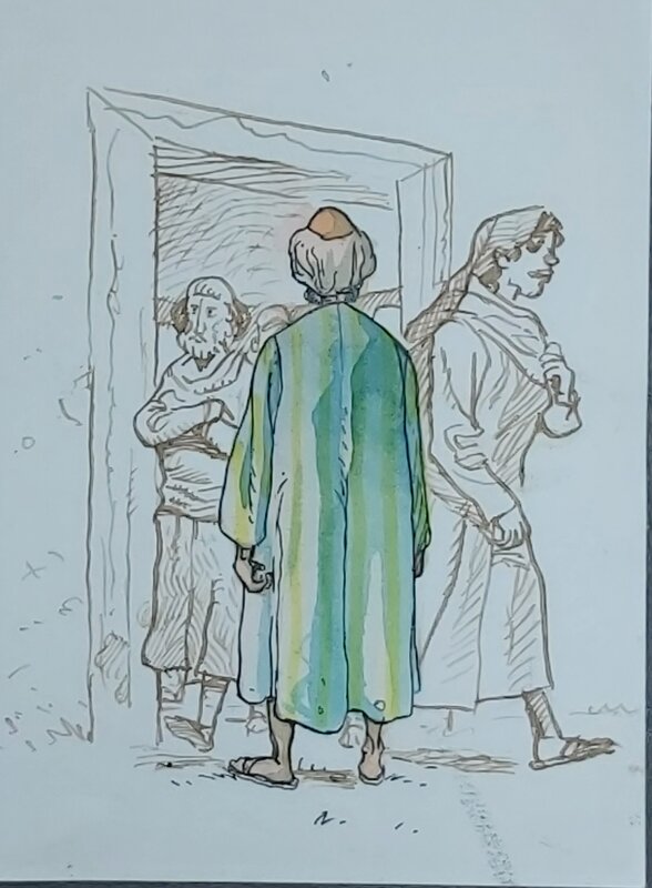 En vente - Hébreux par Jean-François Cellier - Œuvre originale