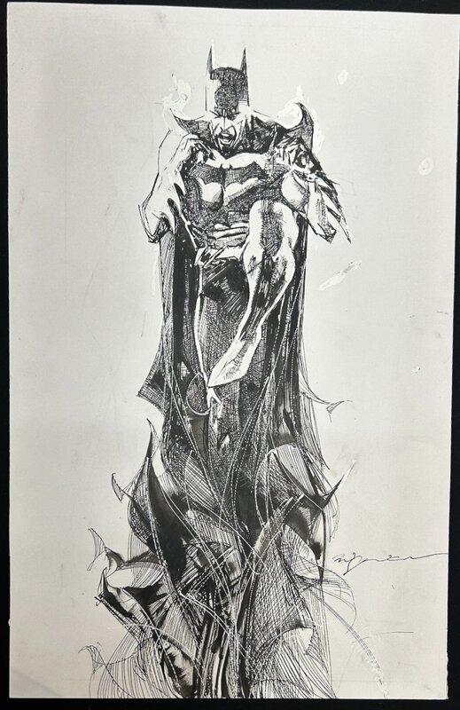 Batman par Bill Sienkiewicz - Illustration originale