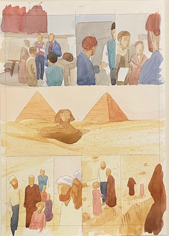Winoc, mise en couleur originale de la planche N°21 de l'album 