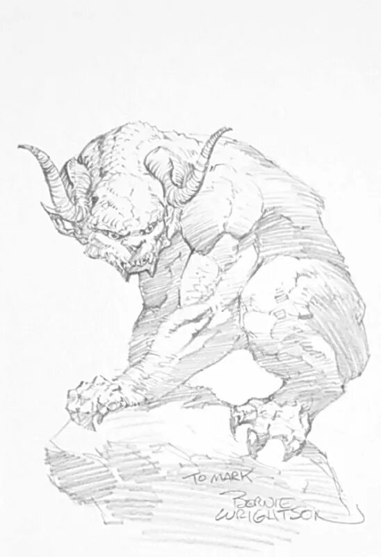Gargoyle by Bernie Wrightson - Original Illustration