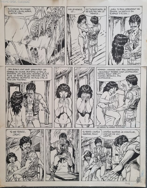 En vente - Malik, Jean-Marie Brouyère, Archie Cash - Curare - Planche originale
