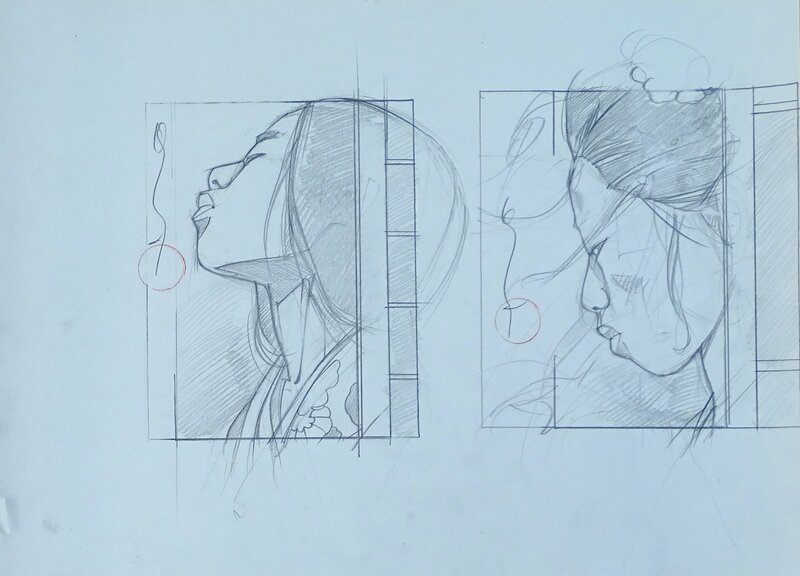For sale - Portraits de Femmes by Michetz - Original Illustration