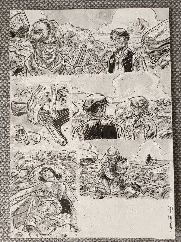En vente - Brice Bingono, Jackal, planche de 5 cases - Planche originale