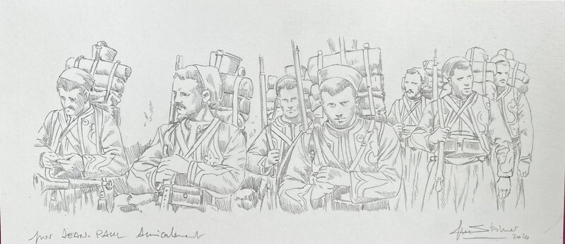 Jean-Marc Stalner, illustration originale, troupe de Zouave, 