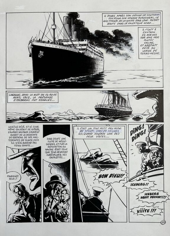 Jytéry, Rodolphe, Dany, Jean Van Hamme, Arlequin - TITANIC II - Planche originale