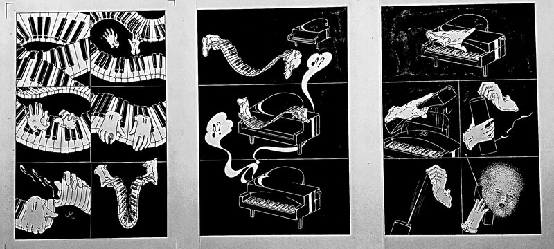 Mandoline par Pia Melissa Laroche - Planche originale