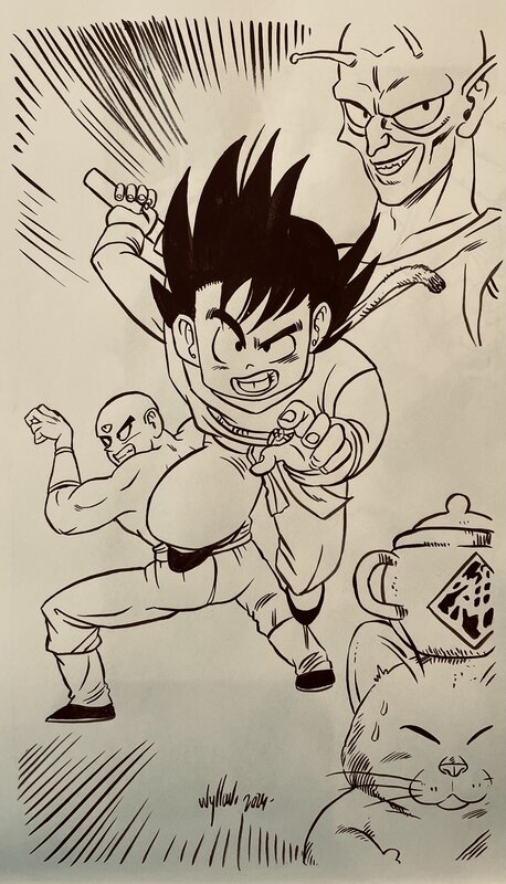 Dragon ball par Wyllow, Akira Toriyama - Planche originale