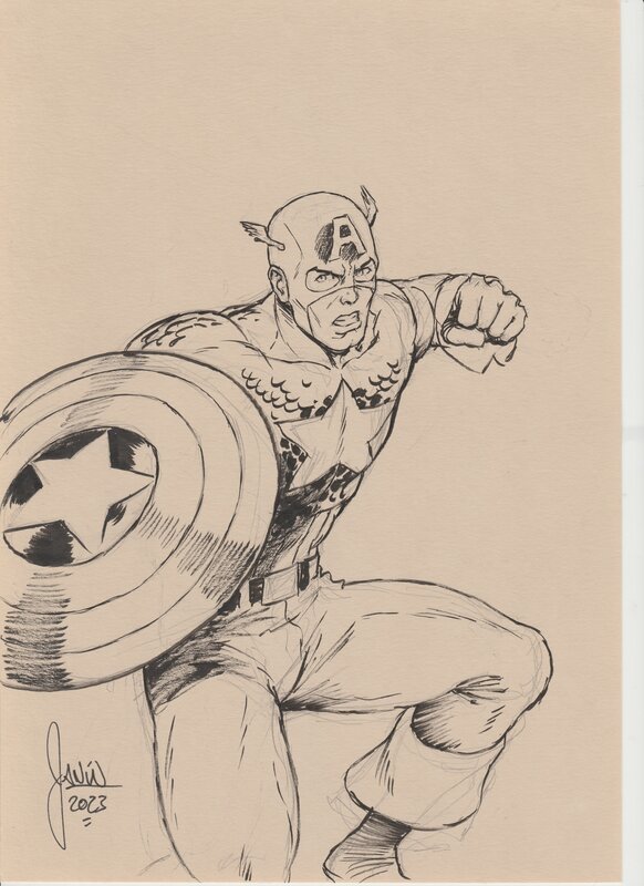 Captain America par Mikel Janin - Illustration originale
