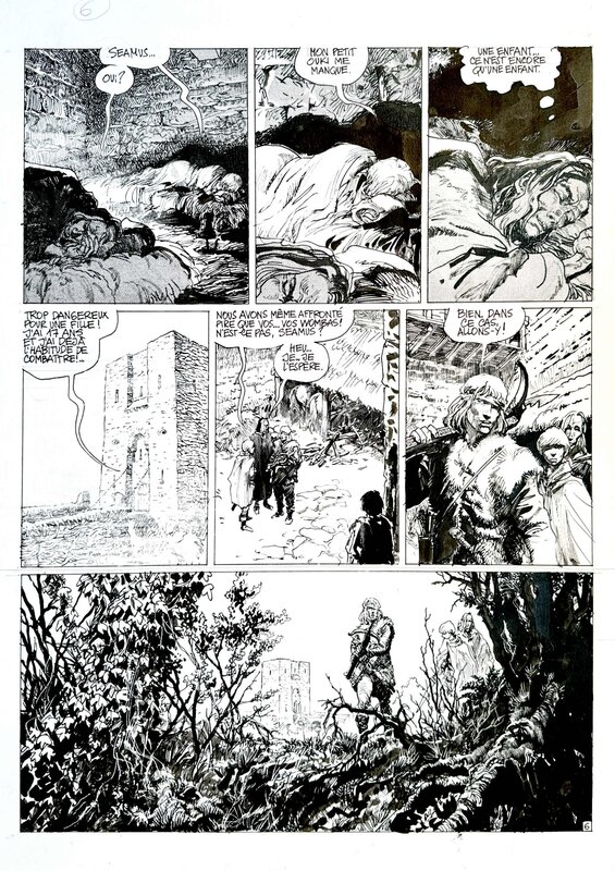 Grzegorz Rosinski, La complainte des Landes Perdues, Dame Gerfaut T3, p.6 - Planche originale