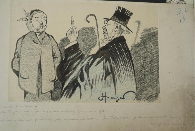 Lucien Haye, La morale à rebours (Dentiste) - Illustration originale
