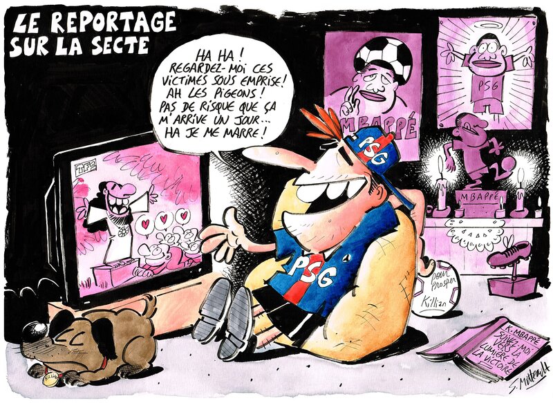 For sale - Simon Mitteault, Le reportage sur la secte - Original Illustration